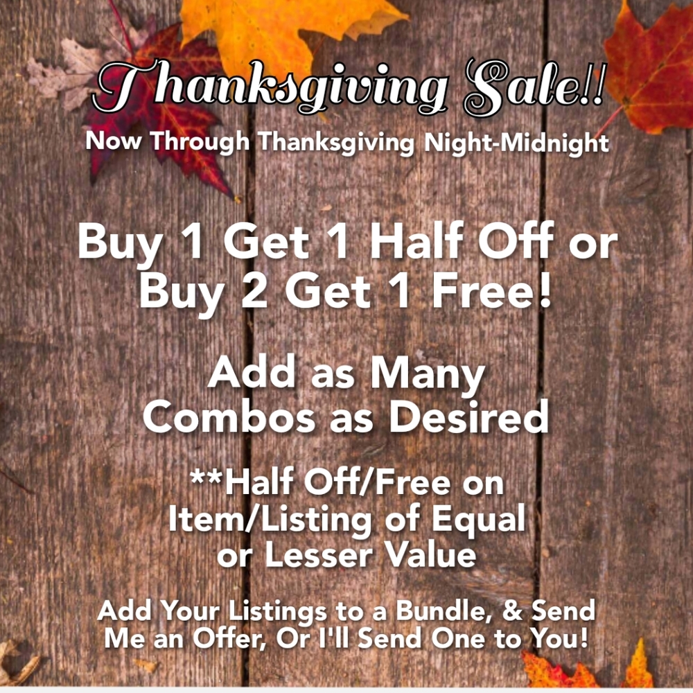 Thanksgiving Sale!!